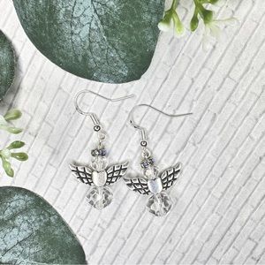 3/$18 Silver Angel Earrings